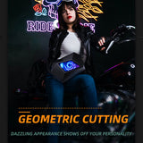 Hard Shell Knight-Style LED Shoulder Backpack – Portable Outdoor Cycling Bag for Men with Inclined Strap Design