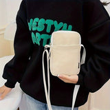 Women’s Casual Mobile Phone Crossbody Bag — Simple Vertical Shoulder Messenger Purse