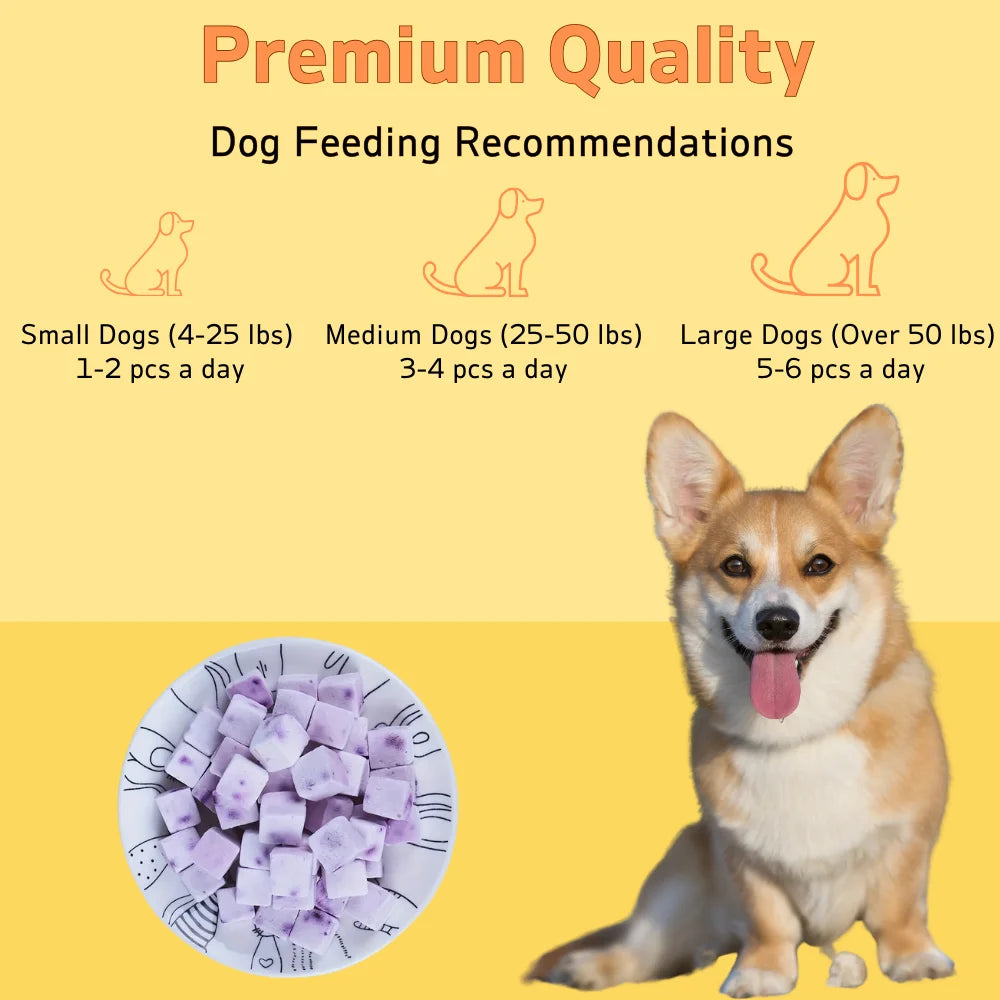 Fruit & Yogurt Cubes – Healthy Dog & Cat Treats, Nutritious, Easily Digestible Snacks (100g / 3.53oz)