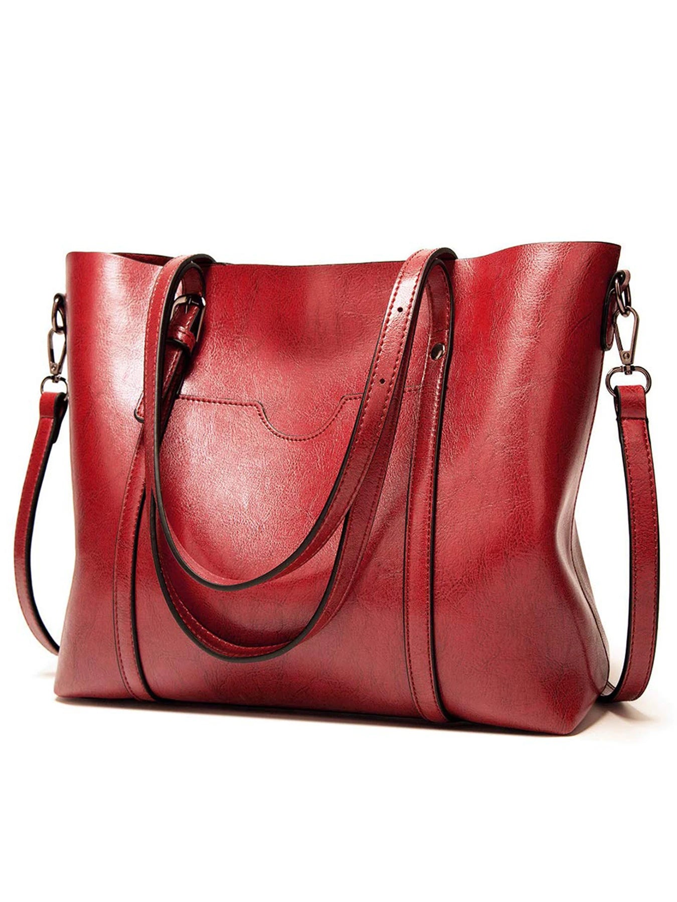 Pahajim women’s leather handbag – elegant top-handle satchel purse, classic tote bag for women’s fashion & daily use