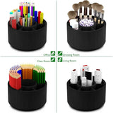Black Desk Organizer with 7 Compartments – Pencil Holder & Desktop Storage Box 🖤🗂️