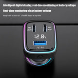 3-Port Car Phone Charger – Fast Charging USB-C & Dual USB Adapter with LED Voltage Display for Cars & SUVs
