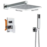 Chrome 16-Inch Rainfall Concealed Shower System Set – Wall-Mounted Mixer Tap