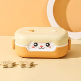 Charming Anime Cartoon Rectangular Leak-Proof Bento Lunch Box for Kids – Microwave Safe