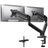 Dual Monitor Desk Mount – Heavy-Duty Adjustable Arm for 13″–32″ Screens, VESA 75x75mm/100x100mm, Black Finish