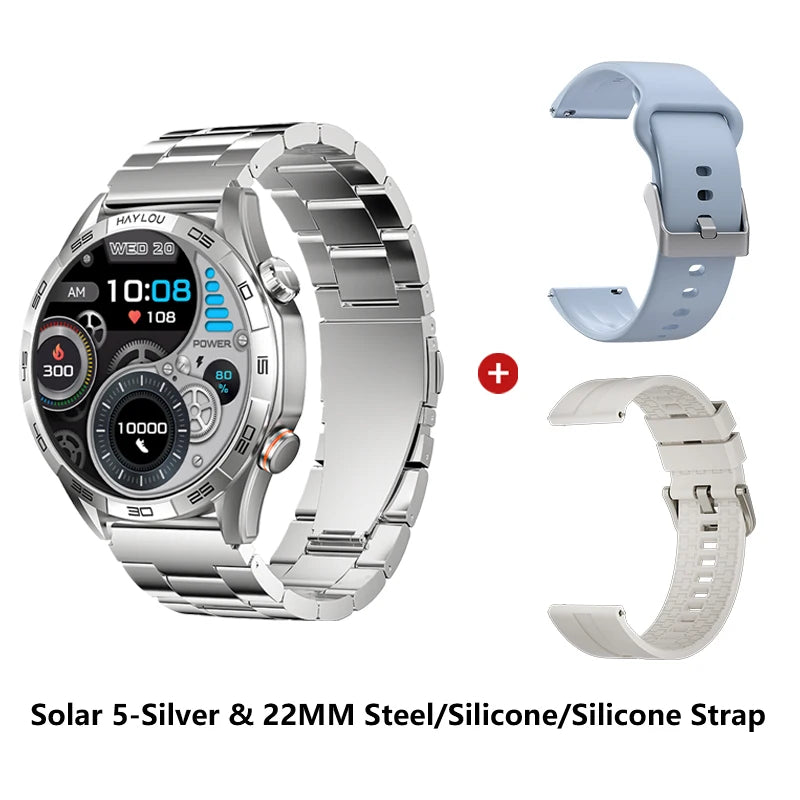 Haylou Solar 5 Smartwatch – 1.58” AMOLED Display, 60Hz Refresh Rate, Voice Calling, 24H Health Monitoring & Sports Fitness Watch for Men