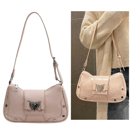 Women’s PU Leather Waterproof Satchel – Large Capacity Armpit Bag with Adjustable Strap (Y2K Style)