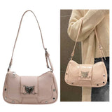 Women’s PU Leather Waterproof Satchel – Large Capacity Armpit Bag with Adjustable Strap (Y2K Style)