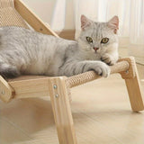 Sisal Cat Scratcher Bed Hammock – Natural Sisal Scratching Pad & Cozy Cat Chair for Indoor Cats (Large-Size)