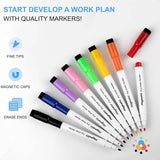 Magnetic Desktop Whiteboard – 16" x 12" Double-Sided Dry Erase Board with Stand, Markers & Magnets