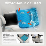 Ergonomic Gaming Chair – Breathable Fabric Gamer Seat with Gel Pad, Pocket Spring Cushion & Storage Bag for Comfort