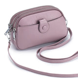 Women’s Genuine Leather Crossbody & Shoulder Bag – Large Capacity Zipper Wallet & Mobile Phone Bag with Adjustable Strap