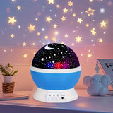 USB Powered Starry Night Light Projector – 360° Rotatable Moon & Stars Lamp with 9 Color Modes for Kids’ Bedroom & Home Decor