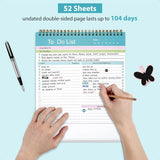 Spiral Bound To-Do List Notepad – 52 Undated Daily Planning Sheets 📋🖊️