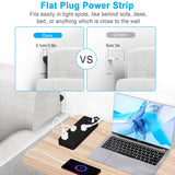12-in-1 Power Strip with US Outlets & USB-C — Master Control Switch Multi-Tap Extension Socket for Home Office Charging
