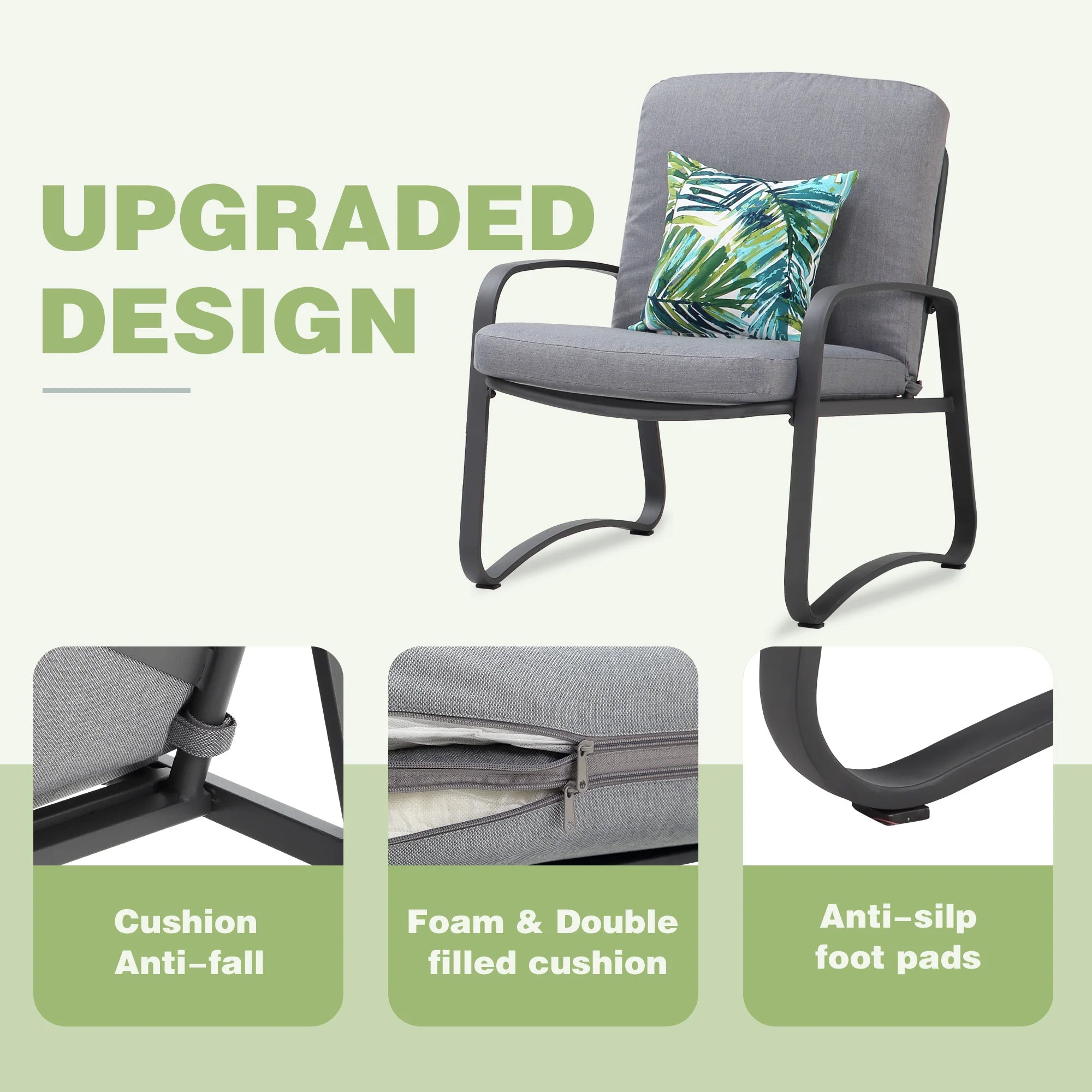 “3-Piece Rocking Bistro Set – Wicker Patio Chairs with Cushions & Coffee Table for Porch, Garden & Outdoor Living”