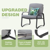 “3-Piece Rocking Bistro Set – Wicker Patio Chairs with Cushions & Coffee Table for Porch, Garden & Outdoor Living”