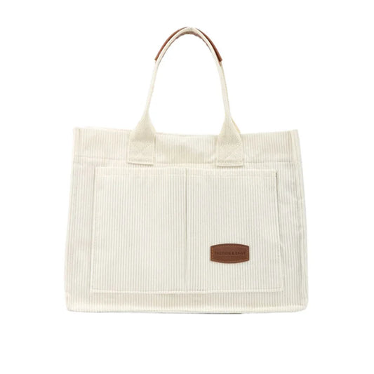 Canvas Handbag with Top Handle – Large Capacity Shoulder & Carry Bag for Work, School, Travel