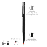 Micro Point Rollerball Pens – 0.5mm Tip, Red Ink (12-Count) Smooth Writing with Water & Fade Resistance ✒️🔴