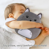 10-Inch Cat Plush Pillow – Soft Stuffed Animal Toy, Cute Fluffy Cushion, Collectible Comfy Pillow for Kids, Boys & Girls Bedroom Decor