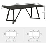 🖥️ 70.86" Large Executive Desk – Modern Computer & Office Workstation with Metal Frame for Home & Business