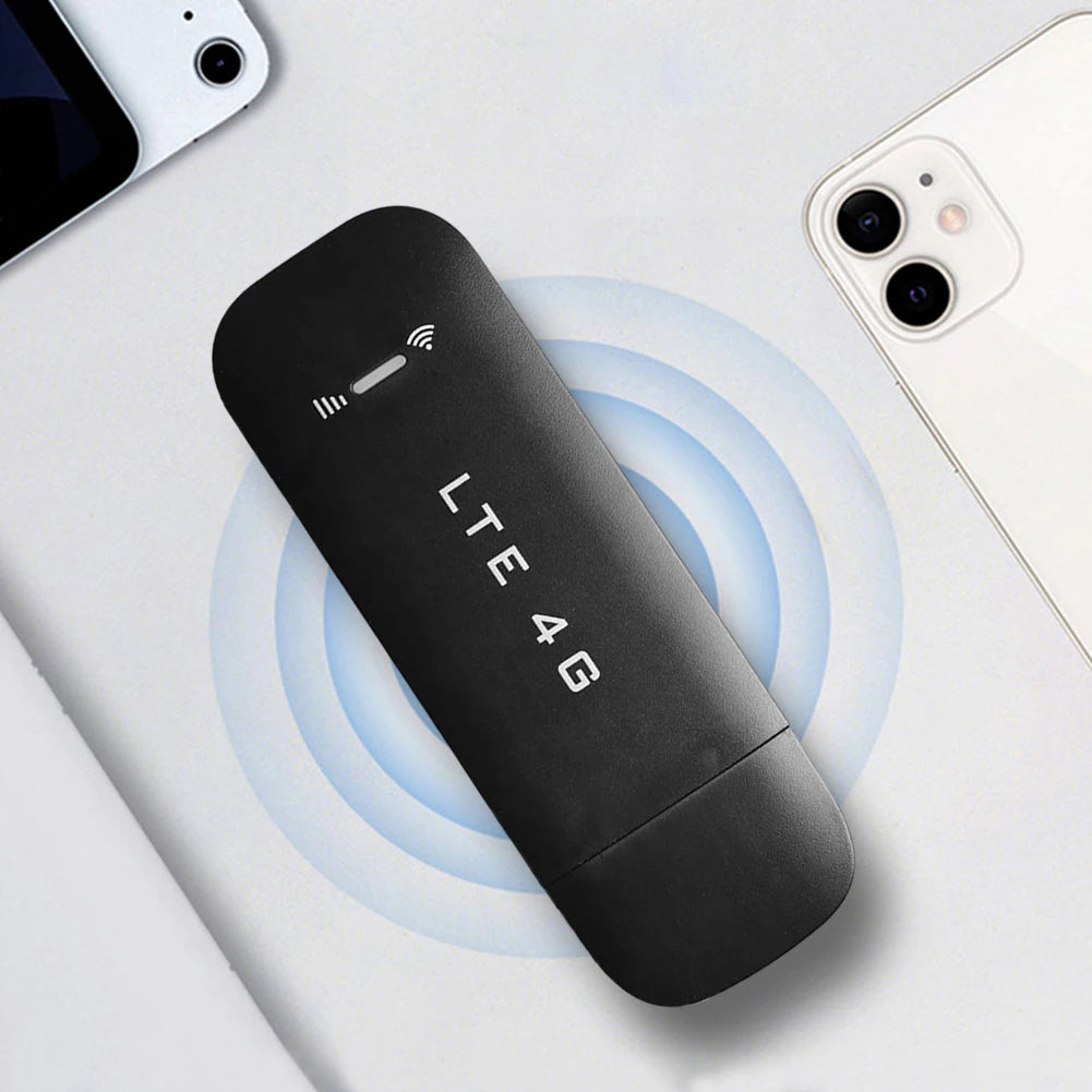 4G LTE Unlocked USB Dongle – 150Mbps High-Speed Modem Stick with SIM Card Slot & Wireless WiFi Router for Travel