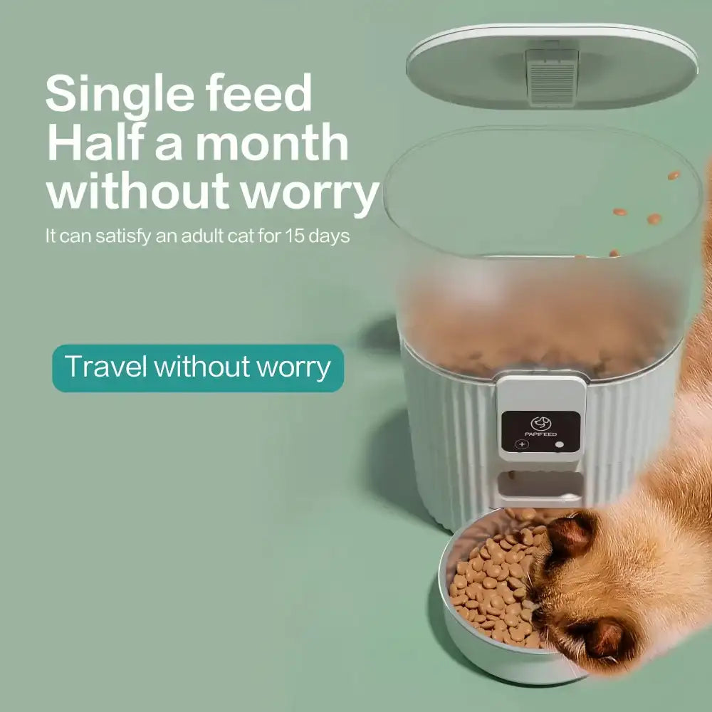 Papifeed Automatic Pet Feeder – Smart WiFi Cat & Dog Food Dispenser with Remote Control, Fixed Feeding Machine & Portion Scheduling