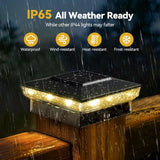 Solar Post Cap Lights (2-Pack) – Waterproof Outdoor Fence & Deck Lights | Fits 4x4 / 5x5 Wooden & Vinyl Posts | 10–12 Hours Runtime