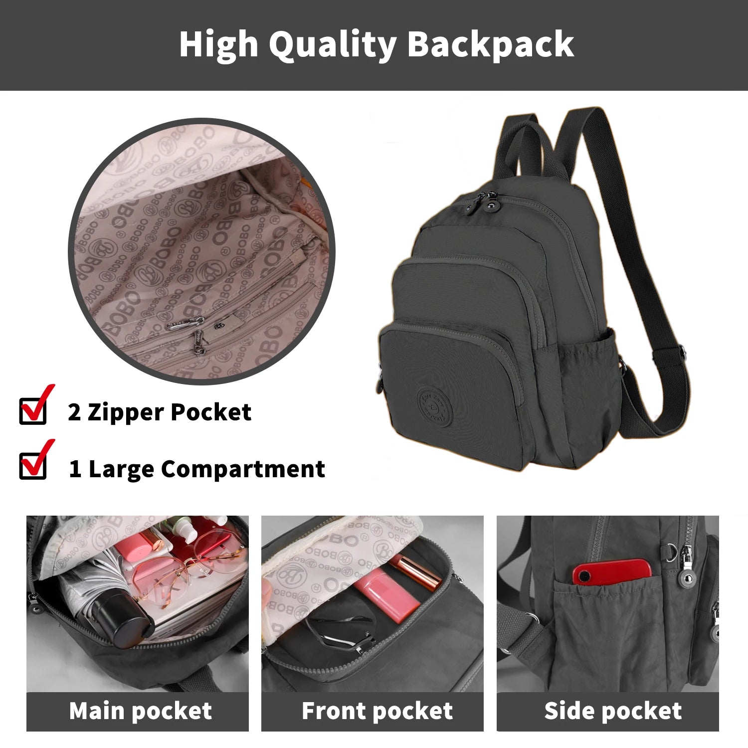2025 New Women’s Lightweight Waterproof Backpack – Travel, School & Laptop Bag