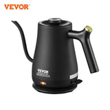 VEVOR 1 L Electric Gooseneck Kettle – 1200 W Fast-Heating Stainless Steel Pour-Over Coffee & Tea Kettle