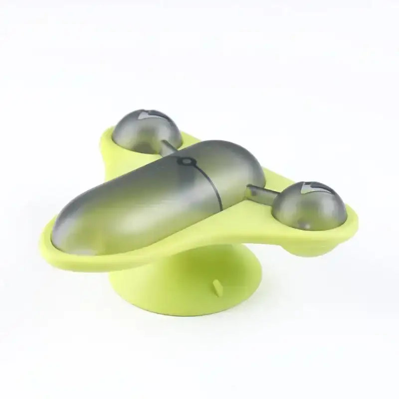 “Rotating Flying Chair Interactive Cat Teaser Toy – Spinning Small Aircraft Design with Treat Dispenser”