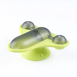 “Rotating Flying Chair Interactive Cat Teaser Toy – Spinning Small Aircraft Design with Treat Dispenser”