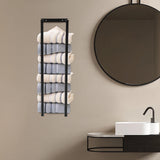 Wall-Mounted Towel Rack – Folded Large Towels & Washcloth Holder (Self-Adhesive)