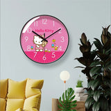 Cute Hello Kitty Wall Clock – Silent Non-Ticking Quartz Clock for Kids’ Bedroom & Nursery | Noiseless Sweep Movement