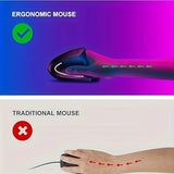 Ergonomic Wireless Vertical Mouse – 6-Button Right-Handed Design with Battery-Powered Non-Rechargeable Function