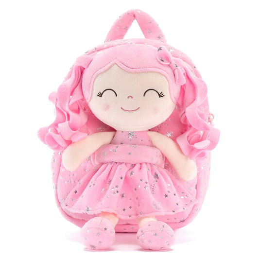 Gloveleya Plush Backpack – Starry Sky Curly Hair Doll Bag for Kids | Soft Toddler Backpack for Baby Girls & Preschool Gifts