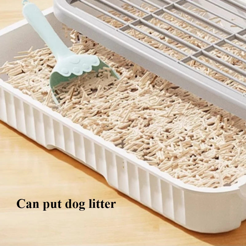 Detachable Dog Toilet with Leak-Proof Tray – Non-Slip Grille Potty Pad with Simulated Catheter for Small & Medium Dogs