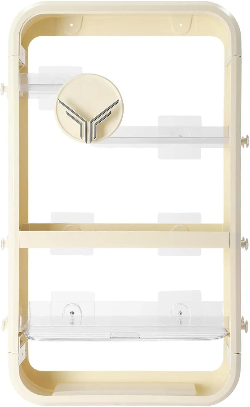Wall-Mount Makeup Organizer Adhesive Shelf – No-Drill Bathroom & Vanity Storage