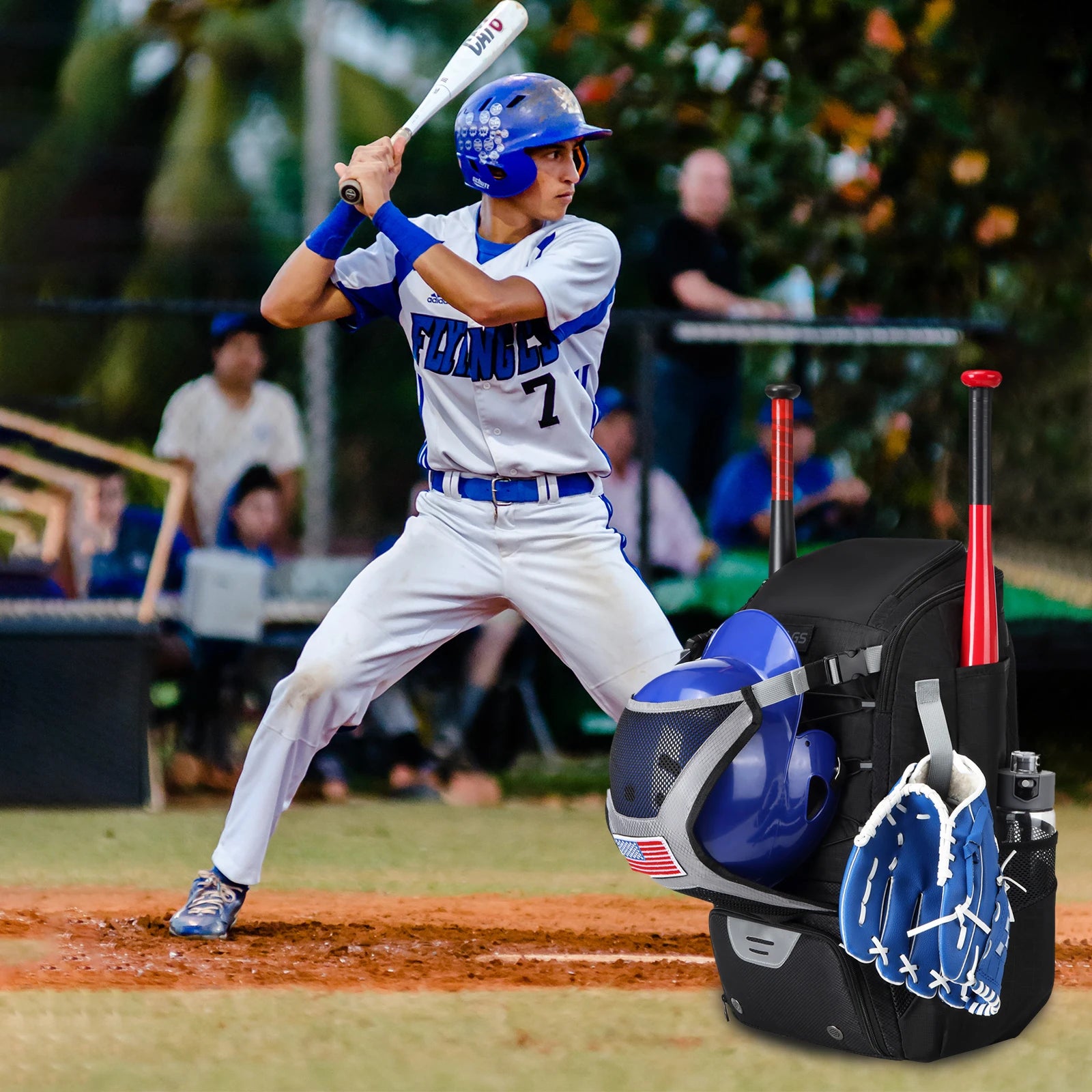 Baseball Equipment Bag – Large-Capacity Baseball Backpack with Shoe Compartment & Bat Sleeve