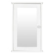 White Wall-Mounted Bathroom Cabinet with Mirror – Single Door Storage Unit