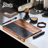 1- Product Title: Wooden Corner Coffee Tamper Mat & Station for 51-58mm Tampers