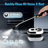 2500 W Handheld High-Temperature Pressurized Steam Cleaner – 3 Brush Heads for Kitchen & Home Use