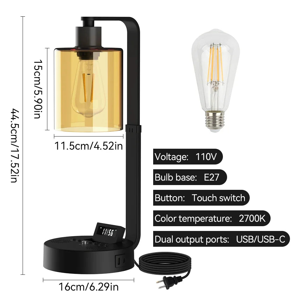 LED Bedside & Desk Lamp – Dimmable Rechargeable Touch Night Light, Portable Table Lamp for Study, Reading & Office Use