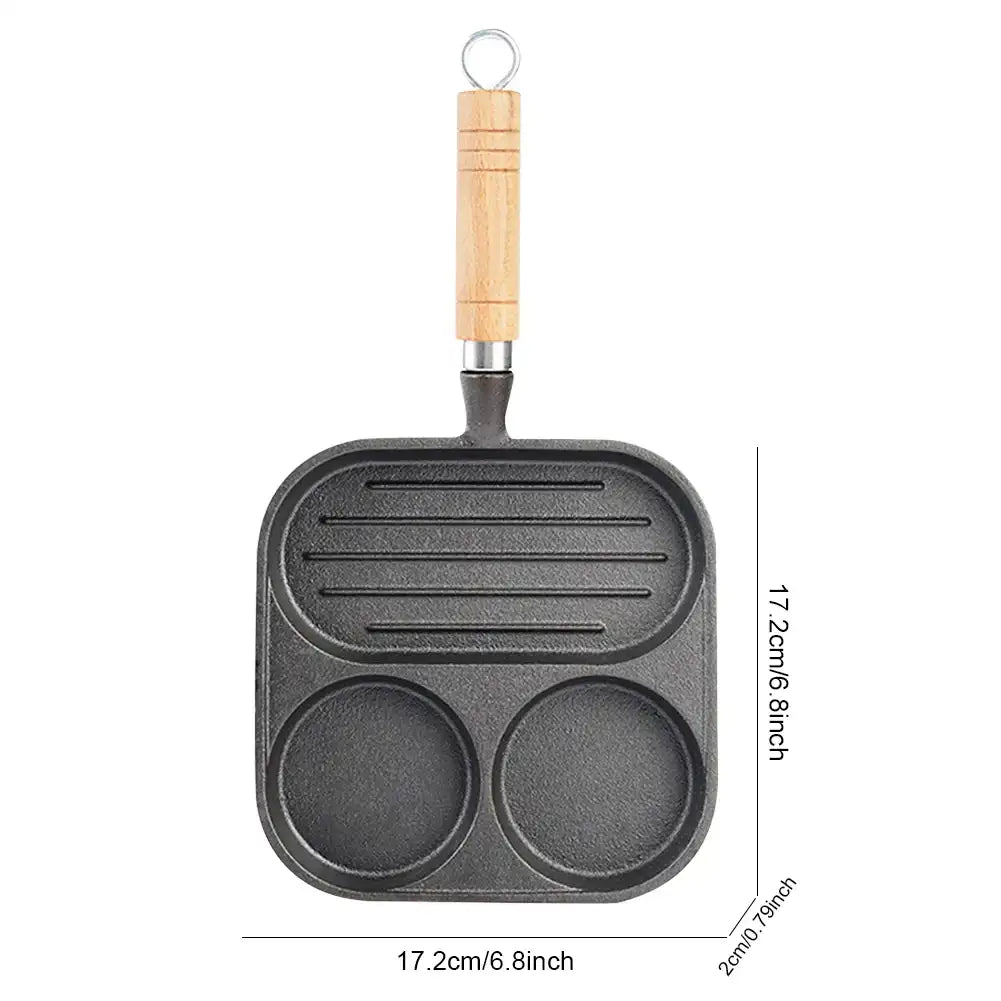 2-4 Holes Thickened Non-Stick Omelet & Pancake Frying Pan – Multi-Hole Breakfast Maker