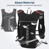 5L ultra-light running hydration backpack – trail running vest pack with 500ml flasks & 2L water bladder for marathon & biking