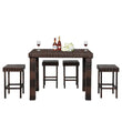 “5-Piece Rattan Patio Furniture Set – PE Wicker Table & 4 Chairs with Cushions for Garden, Yard & Outdoor Living”