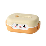 Charming Anime Cartoon Rectangular Leak-Proof Bento Lunch Box for Kids – Microwave Safe