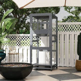 68" Large Wooden Bird Cage Aviary – Outdoor Bird House on Wheels with Pull-Out Tray for Easy Cleaning