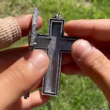 Cross Necklace with Secret Compartment – Gothic Punk Hip-Hop Pendant with Hidden Chamber, Old Cross Design Jewelry for Men & Women