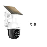 AOSU 3MP PTZ Solar Security Camera – Wireless Outdoor CCTV with 5000mAh Battery, AI PIR Motion Detection & 2-Way Audio (4/8/12PCS Set)
